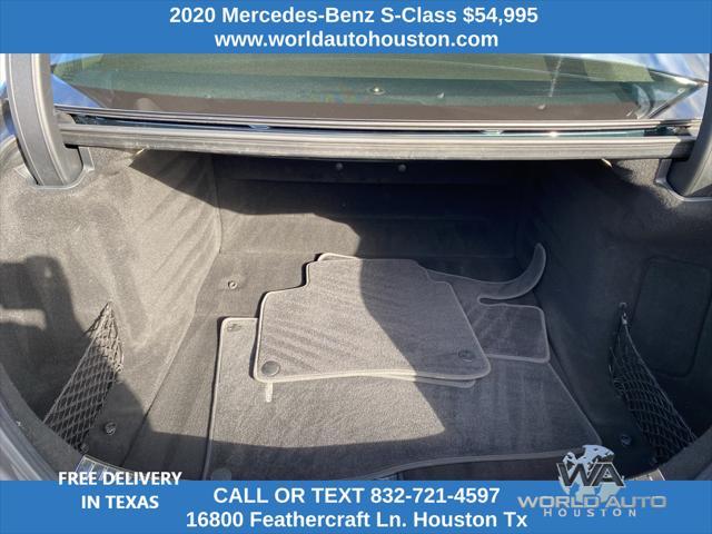 used 2020 Mercedes-Benz S-Class car, priced at $54,995