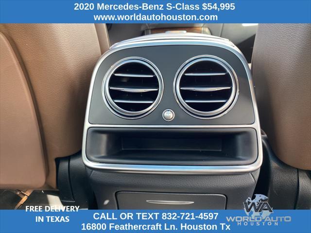 used 2020 Mercedes-Benz S-Class car, priced at $54,995