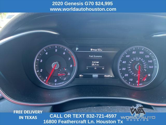 used 2020 Genesis G70 car, priced at $24,995