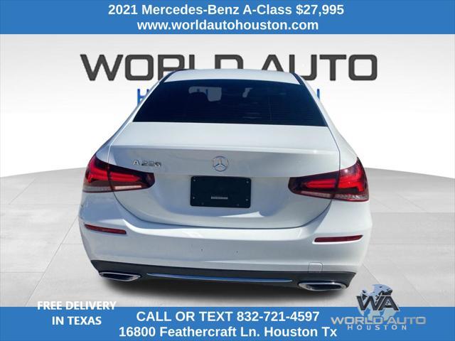 used 2021 Mercedes-Benz A-Class car, priced at $27,995