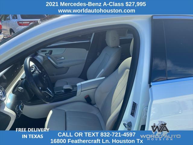 used 2021 Mercedes-Benz A-Class car, priced at $27,995