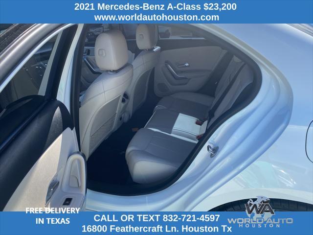 used 2021 Mercedes-Benz A-Class car, priced at $23,200