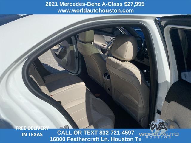 used 2021 Mercedes-Benz A-Class car, priced at $27,995