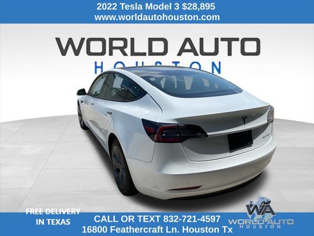 used 2022 Tesla Model 3 car, priced at $28,895