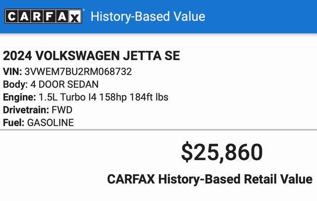 used 2024 Volkswagen Jetta car, priced at $22,273