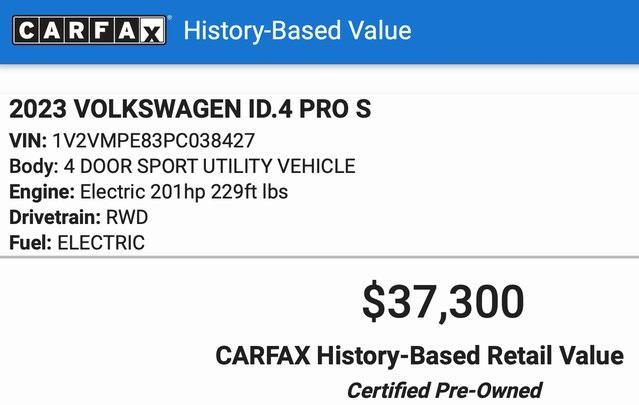 used 2023 Volkswagen ID.4 car, priced at $34,297