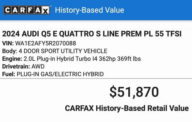 used 2024 Audi Q5 car, priced at $47,977