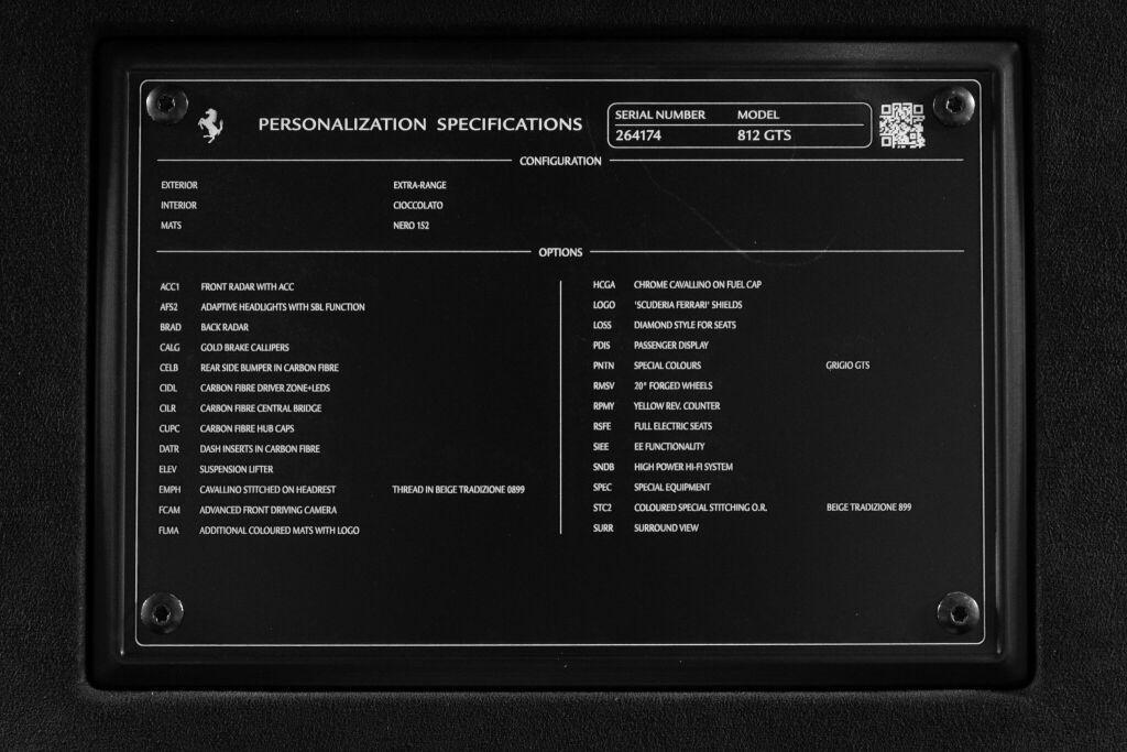 used 2021 Ferrari 812 GTS car, priced at $559,000