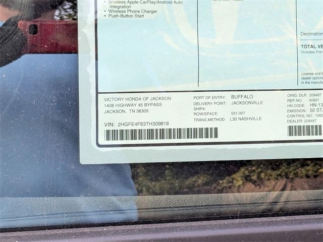 new 2026 Honda Civic Hybrid car, priced at $33,490
