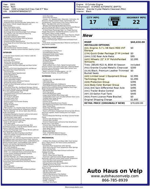 used 2021 Ram 1500 car, priced at $47,182