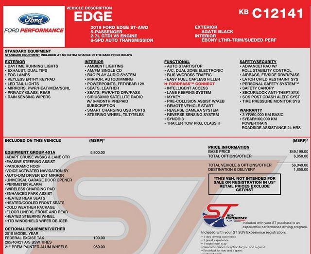 used 2019 Ford Edge car, priced at $20,955