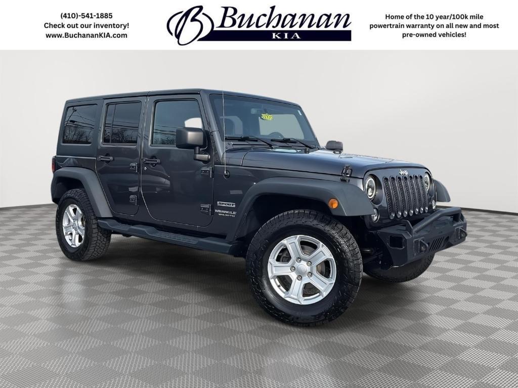 used 2017 Jeep Wrangler Unlimited car, priced at $18,000