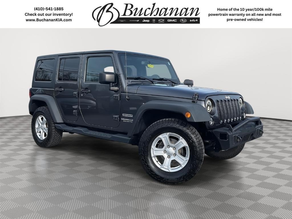 used 2017 Jeep Wrangler Unlimited car, priced at $18,000