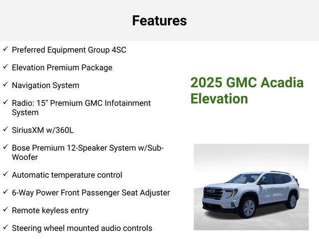 new 2025 GMC Acadia car, priced at $45,788