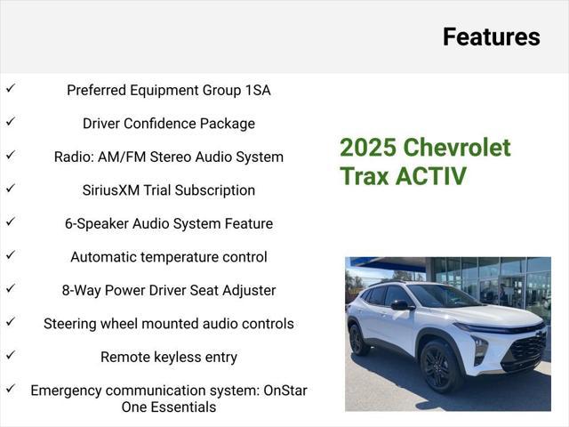 new 2025 Chevrolet Trax car, priced at $26,820