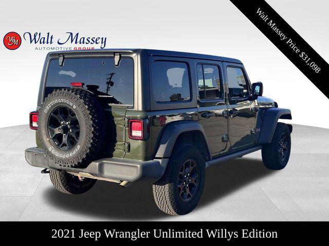 used 2021 Jeep Wrangler car, priced at $31,098