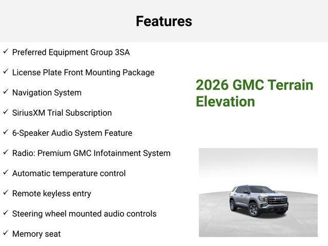 new 2026 GMC Terrain car, priced at $32,480