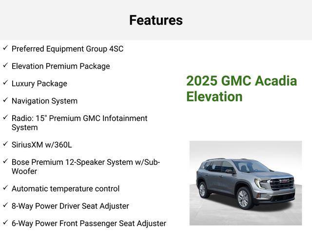 new 2025 GMC Acadia car, priced at $48,481