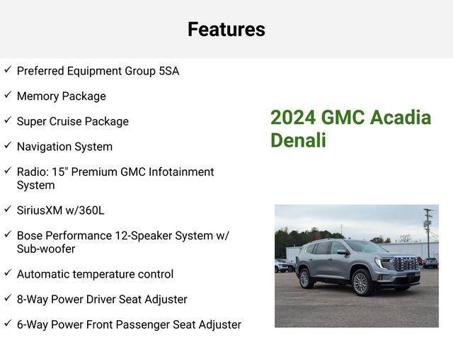 new 2024 GMC Acadia car, priced at $55,665
