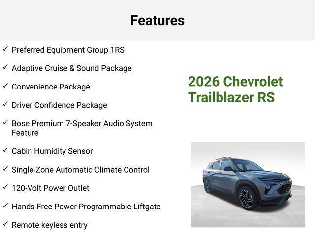 new 2026 Chevrolet TrailBlazer car, priced at $32,438