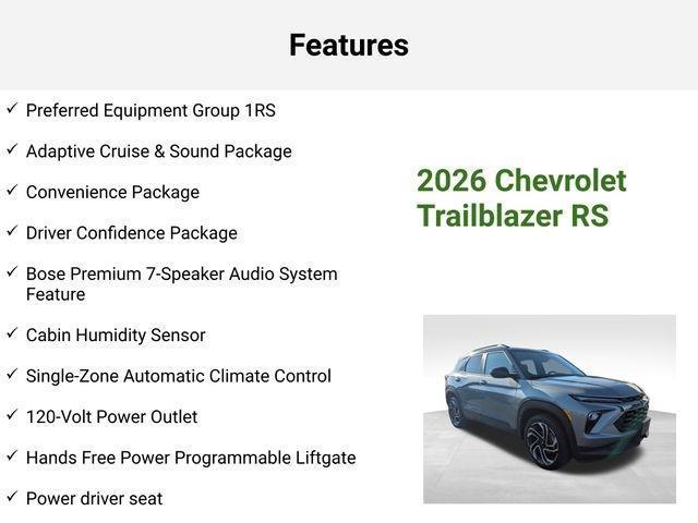 new 2026 Chevrolet TrailBlazer car, priced at $30,587