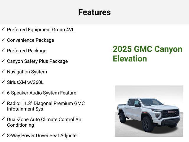 new 2025 GMC Canyon car, priced at $44,871