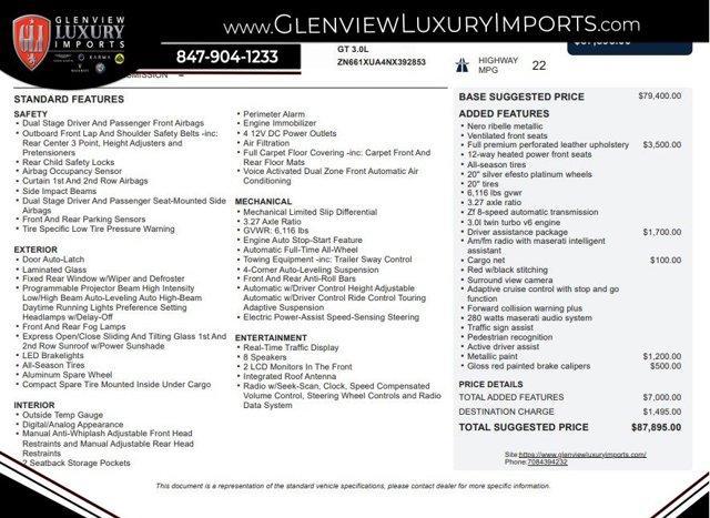 used 2022 Maserati Levante car, priced at $41,999