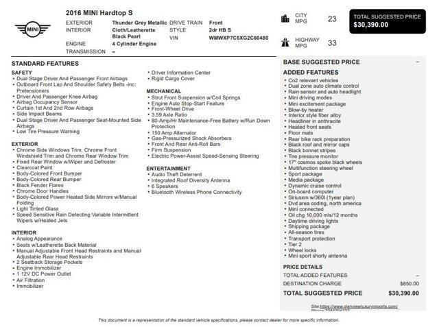 used 2016 MINI Hardtop car, priced at $12,488