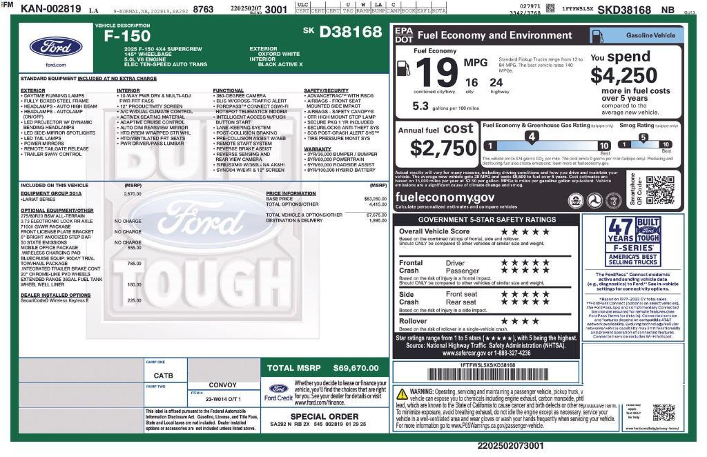 used 2025 Ford F-150 car, priced at $58,987