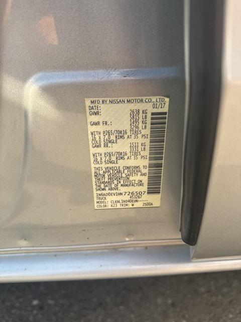 used 2017 Nissan Frontier car, priced at $19,999
