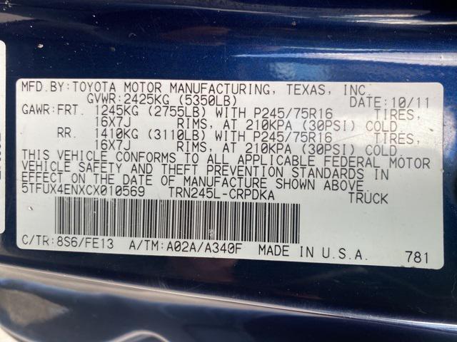used 2012 Toyota Tacoma car, priced at $11,950
