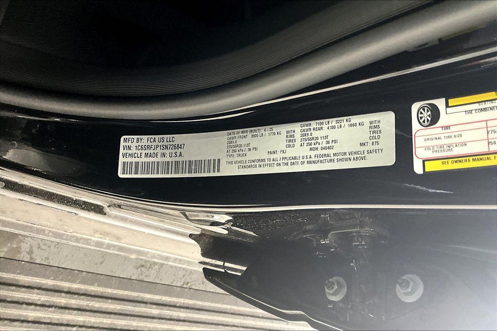 new 2025 Ram 1500 car, priced at $72,800