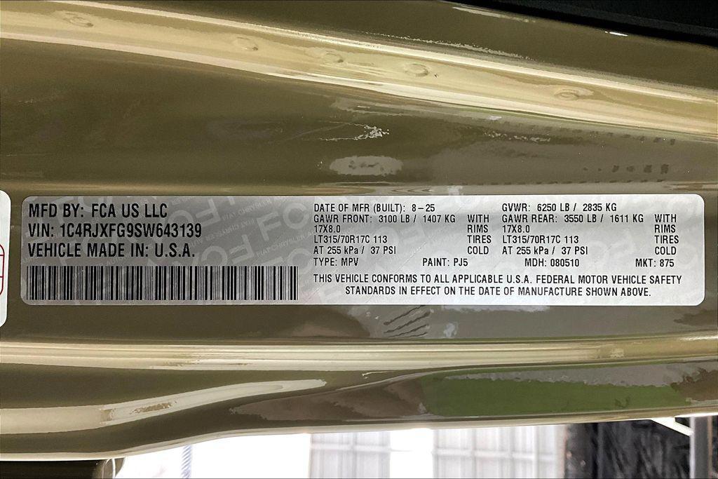 new 2025 Jeep Wrangler car, priced at $63,760