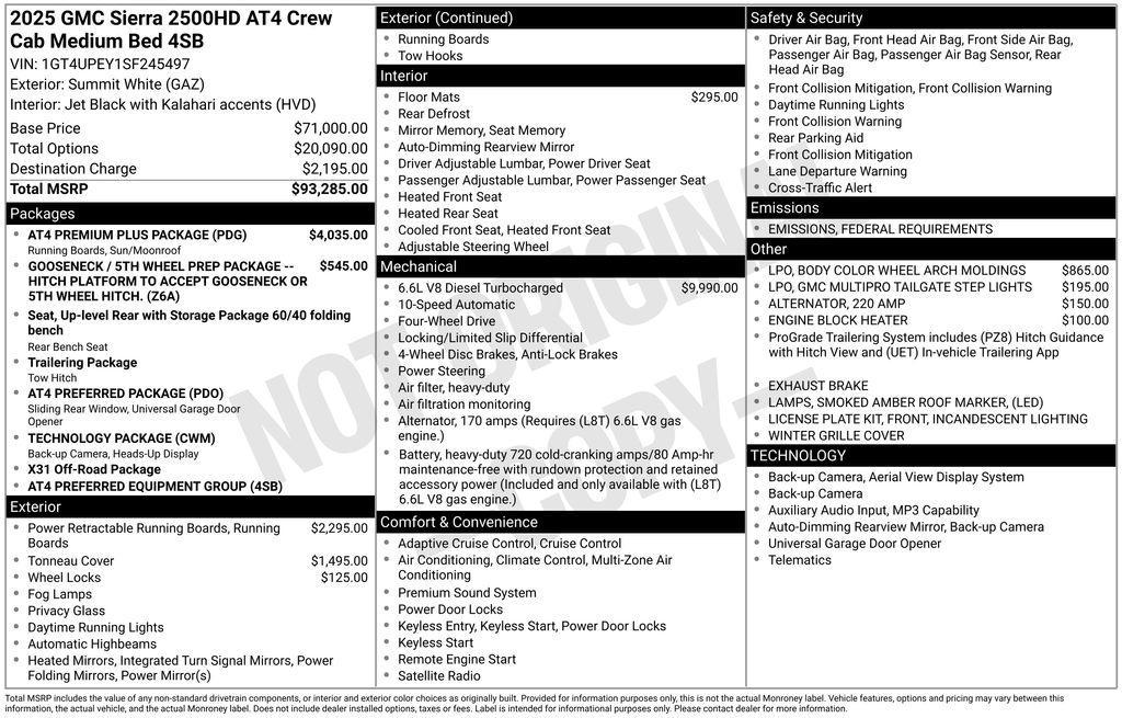 used 2025 GMC Sierra 2500 car, priced at $75,954