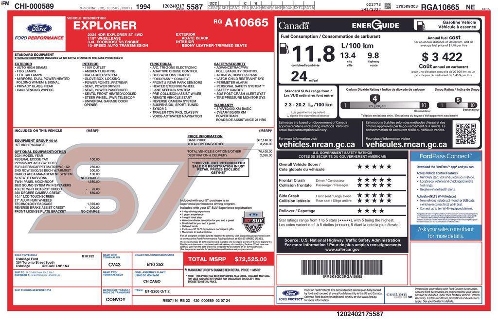 used 2024 Ford Explorer car, priced at $47,458