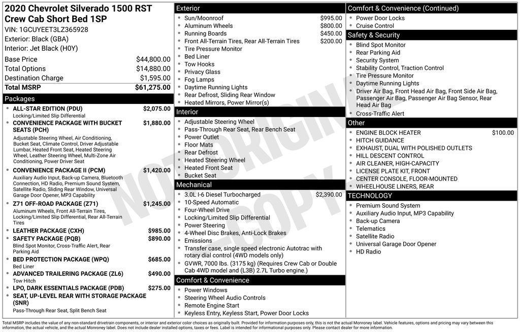 used 2020 Chevrolet Silverado 1500 car, priced at $36,981