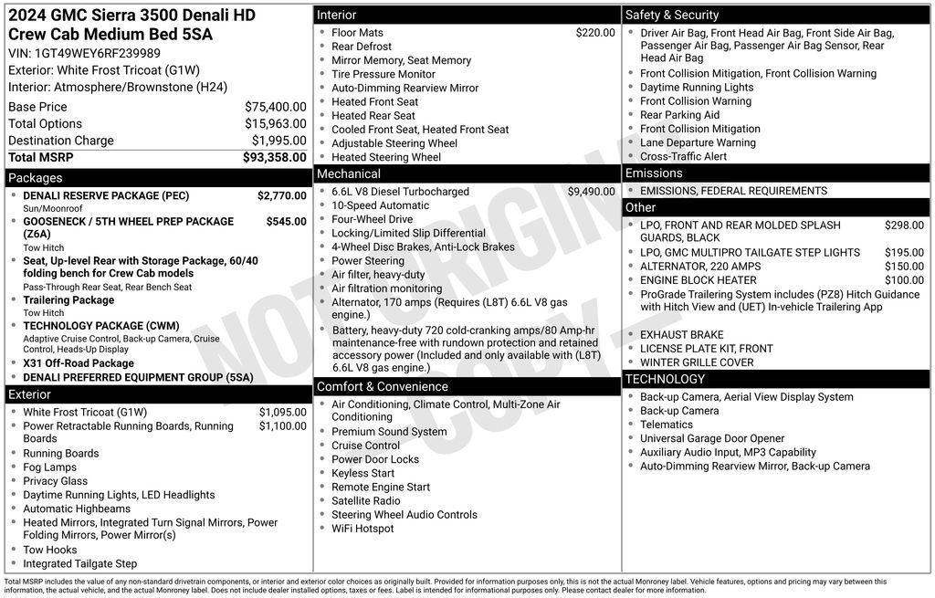 used 2024 GMC Sierra 3500 car, priced at $70,659