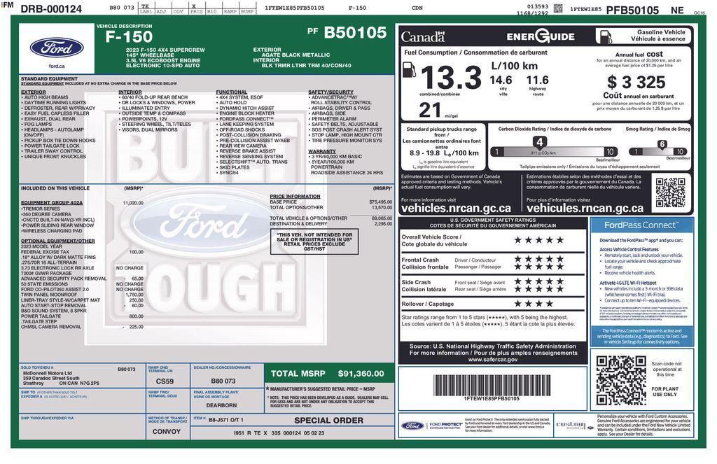 used 2023 Ford F-150 car, priced at $49,943