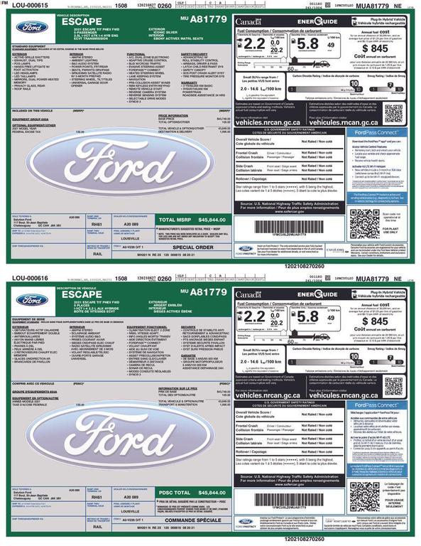 used 2021 Ford Escape car, priced at $20,000