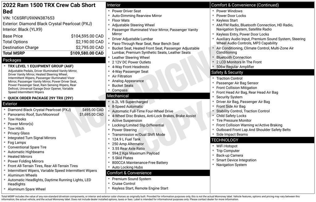 used 2022 Ram 1500 car, priced at $78,511