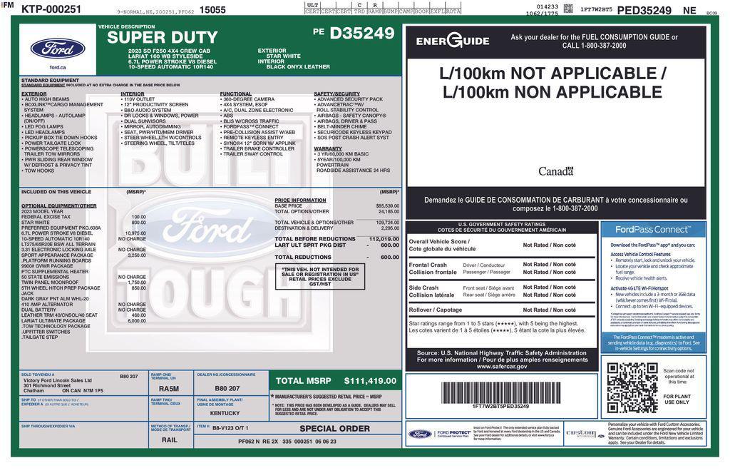 used 2023 Ford F-250 car, priced at $62,555