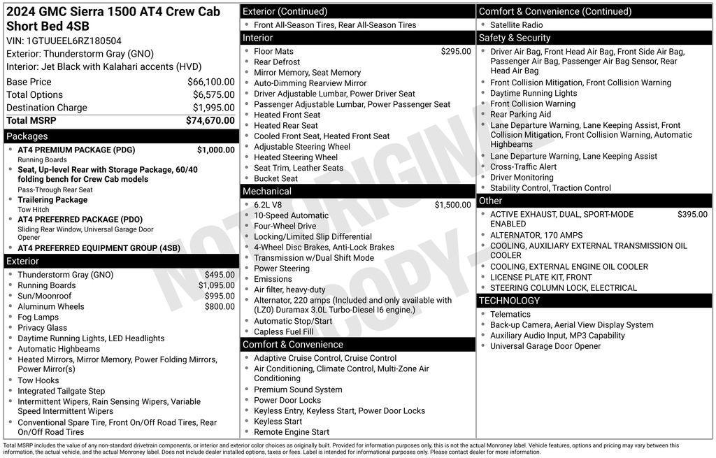 used 2024 GMC Sierra 1500 car, priced at $56,444