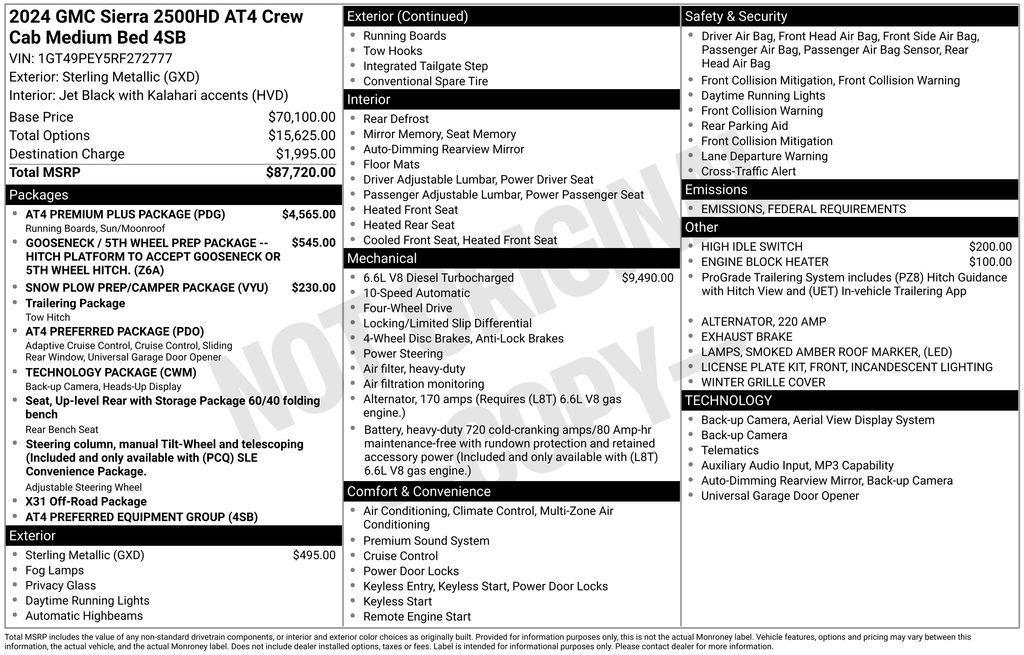 used 2024 GMC Sierra 2500 car, priced at $66,992