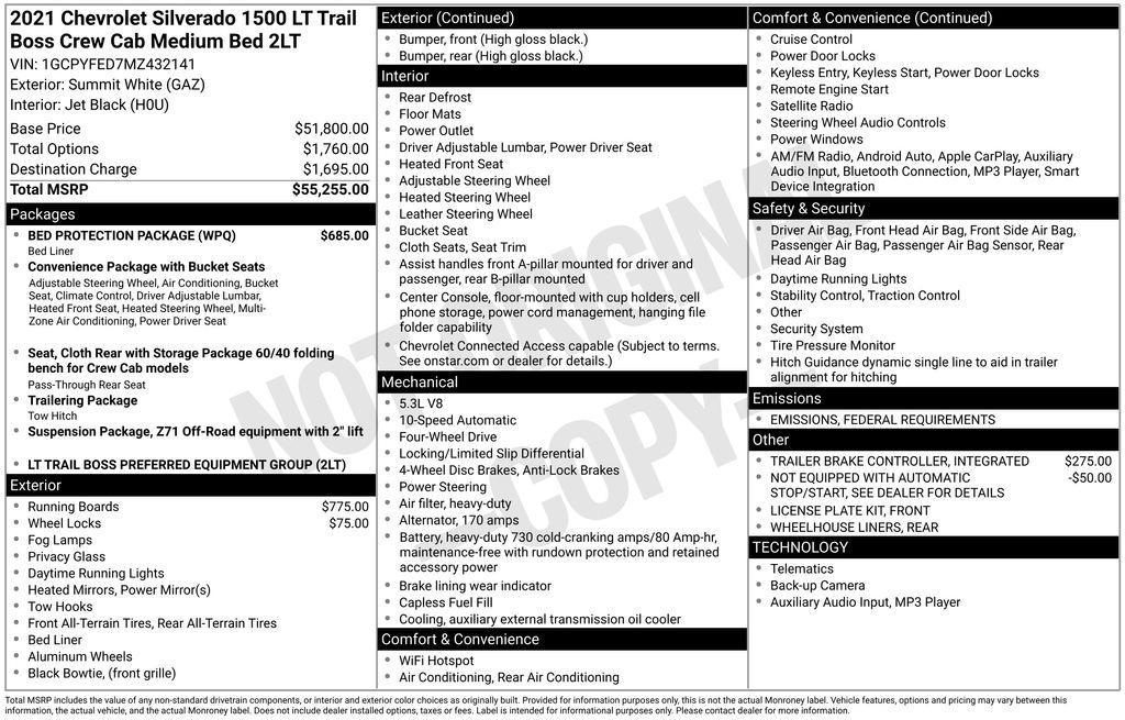 used 2021 Chevrolet Silverado 1500 car, priced at $36,867