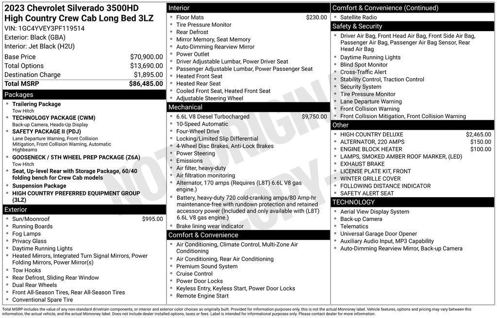 used 2023 Chevrolet Silverado 3500 car, priced at $61,119