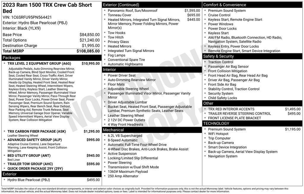 used 2023 Ram 1500 car, priced at $77,242