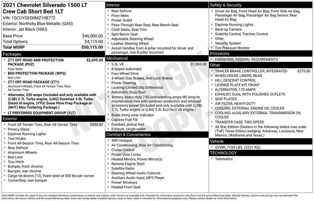 used 2021 Chevrolet Silverado 1500 car, priced at $27,987