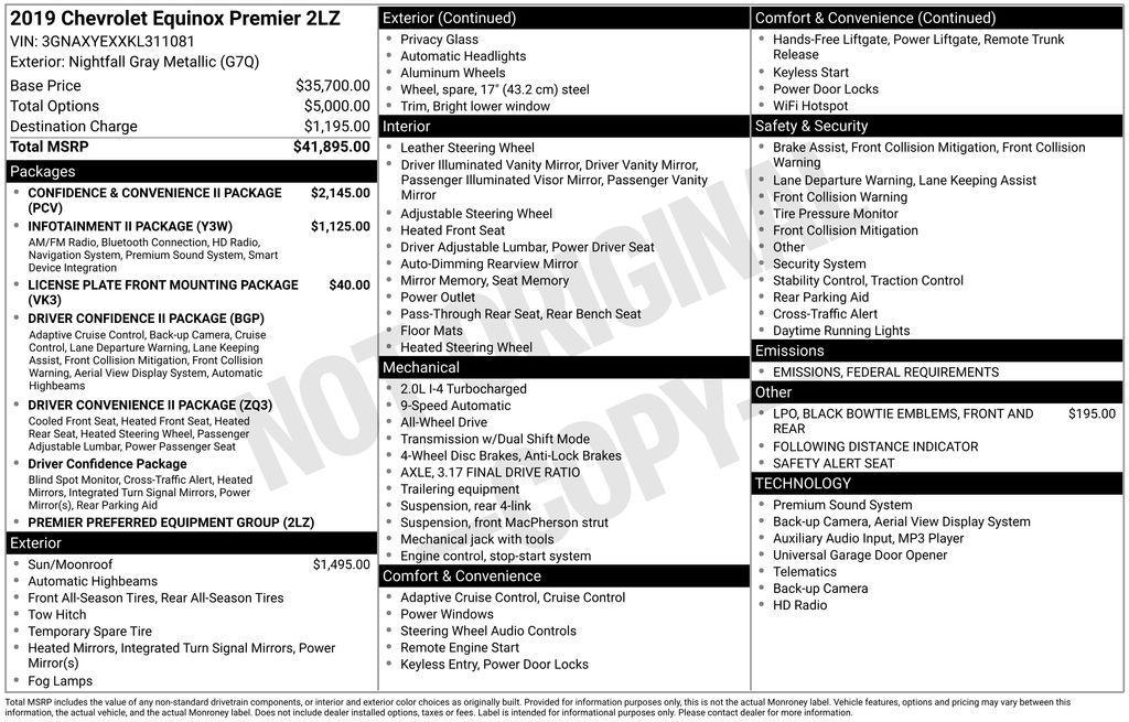 used 2019 Chevrolet Equinox car, priced at $17,474