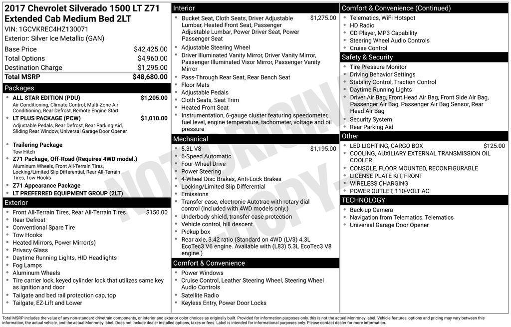 used 2017 Chevrolet Silverado 1500 car, priced at $22,892