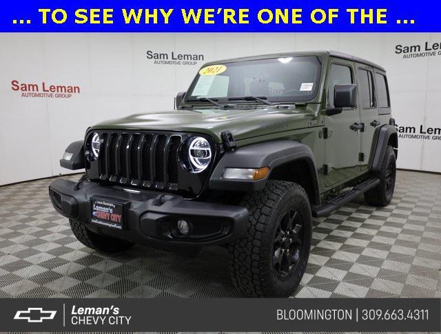 used 2021 Jeep Wrangler car, priced at $31,490